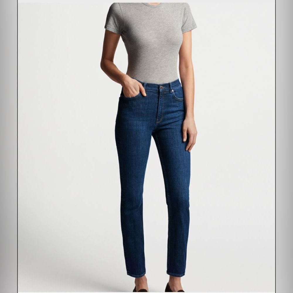 Peter Millar Williamson Straight-Leg Crop Denim NEW Size 27 Medium Indigo
